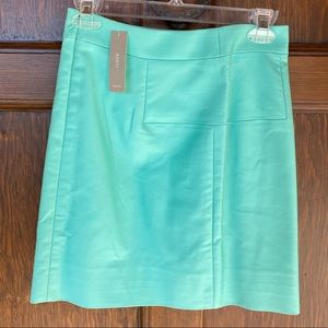 NWT J Crew Aqua Mini Skirt Sz 12